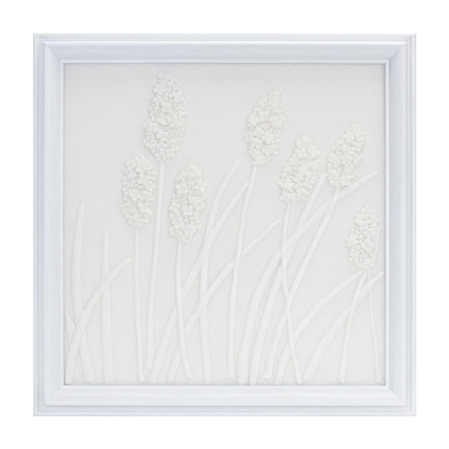 Floral Plaque 18.25”SQ Resin