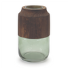 Container 5.5"D x 9"H Glass/Wood