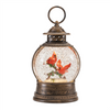 LED Snow Globe w/Cardinals 8”H Plastic 3 AA Batteries Not Included/USB Cord Included 6 Hr Timer