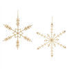 Snowflake Ornament (Set of 6) 12”H Iron/Glass Beads