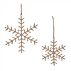 Snowflake Ornament (Set of 12) 6.5"H, 8.5"H Iron/Thread