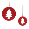 Tree Cut-Out Ornament (Set of 12) 4.25"H, 6"H Wood