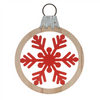 Metal Snowflake with Oranment Frame (Set of 6)