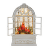 Led Snow Globe w/Cardinals 9”H Plastic 3 AA Batteries Not Included/USB Cord Included 6 Hr Timer