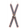Ski Ornament (Set of 2) 22”H Wood/Jute