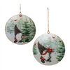 Gnome Disc Ornament (Set of 6) 6”H Iron