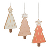 Tree Ornament (Set of 6) 4”H Ceramic