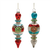 Reflector Drop Ornament (Set of 12) 6.75”H Glass