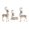 Glittered Holiday Deer Figurine (Set of 3)