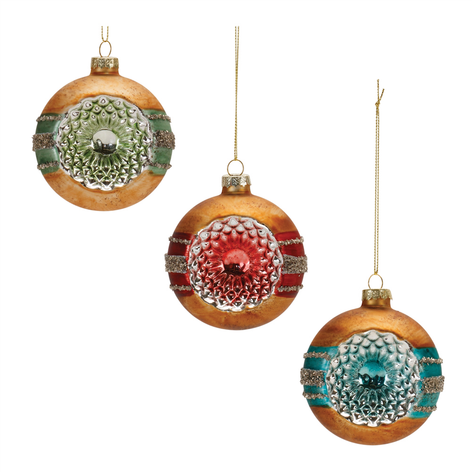 Reflector Ornament (Set of 12) 4”H Glass