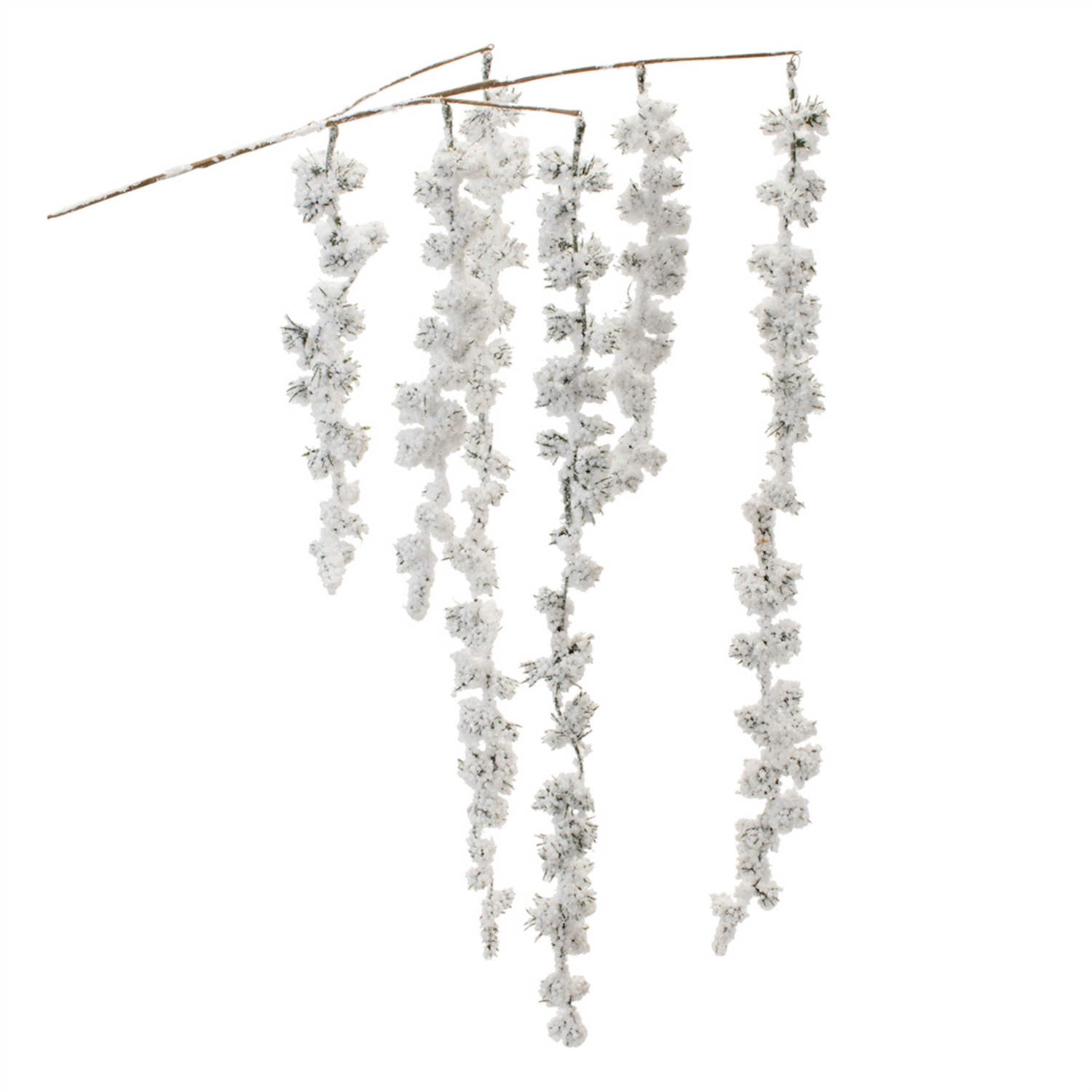 Snowy Hanging Berry Branch (Set of 2) 25”H Plastic