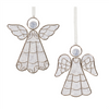 Angel Ornament (Set of 6) 5”H Plastic/Metal