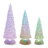 Led Tree (Set of 3) 8.5"H, 10.5"H, 12.5"H Plastic 3 AAA or 3 AA Batteries Not Included or USB Cord I