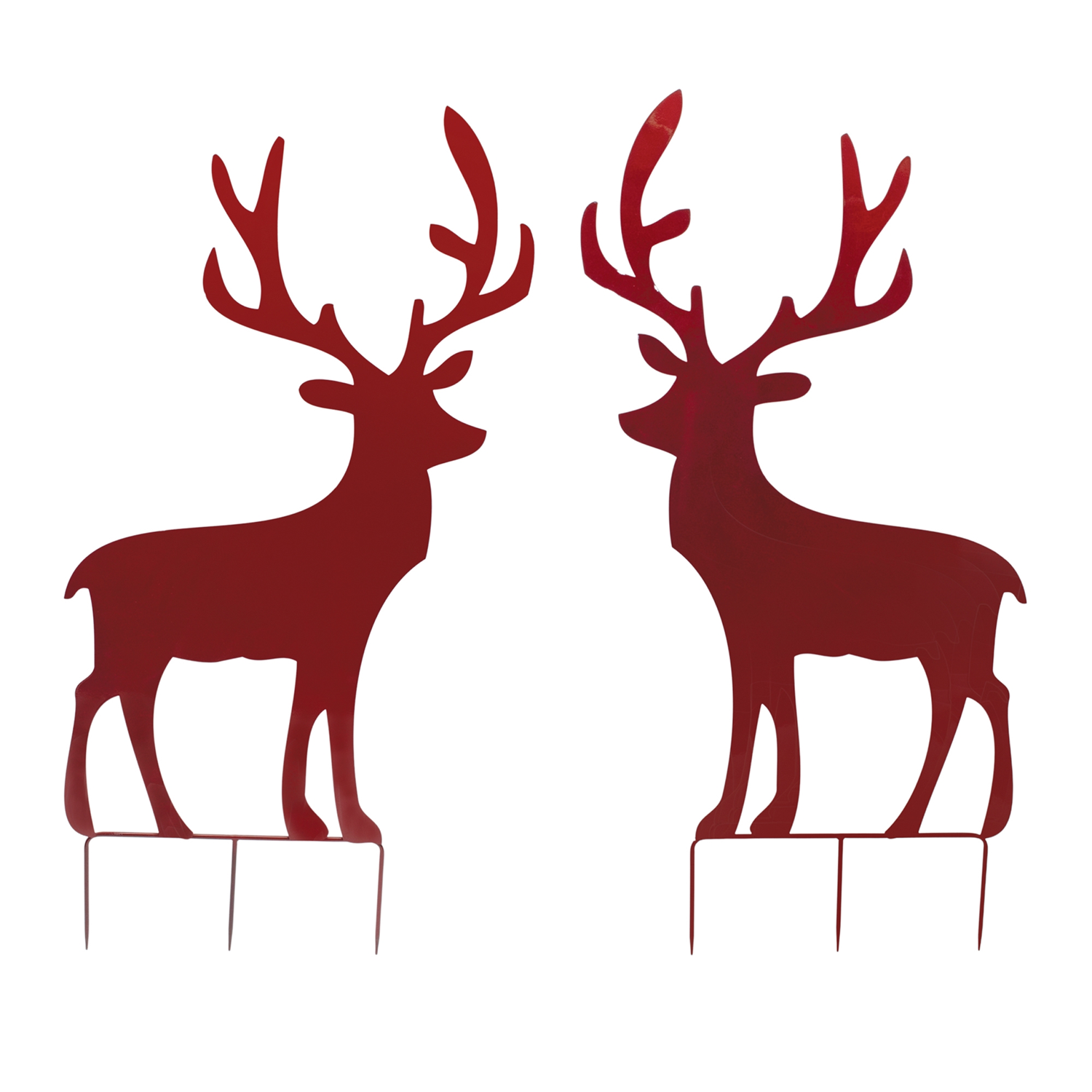 Deer Cut-Out Stake (Set of 2) 49"H Iron