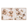 Floral Block (Set of 2) 16”SQ MDF/Plastic