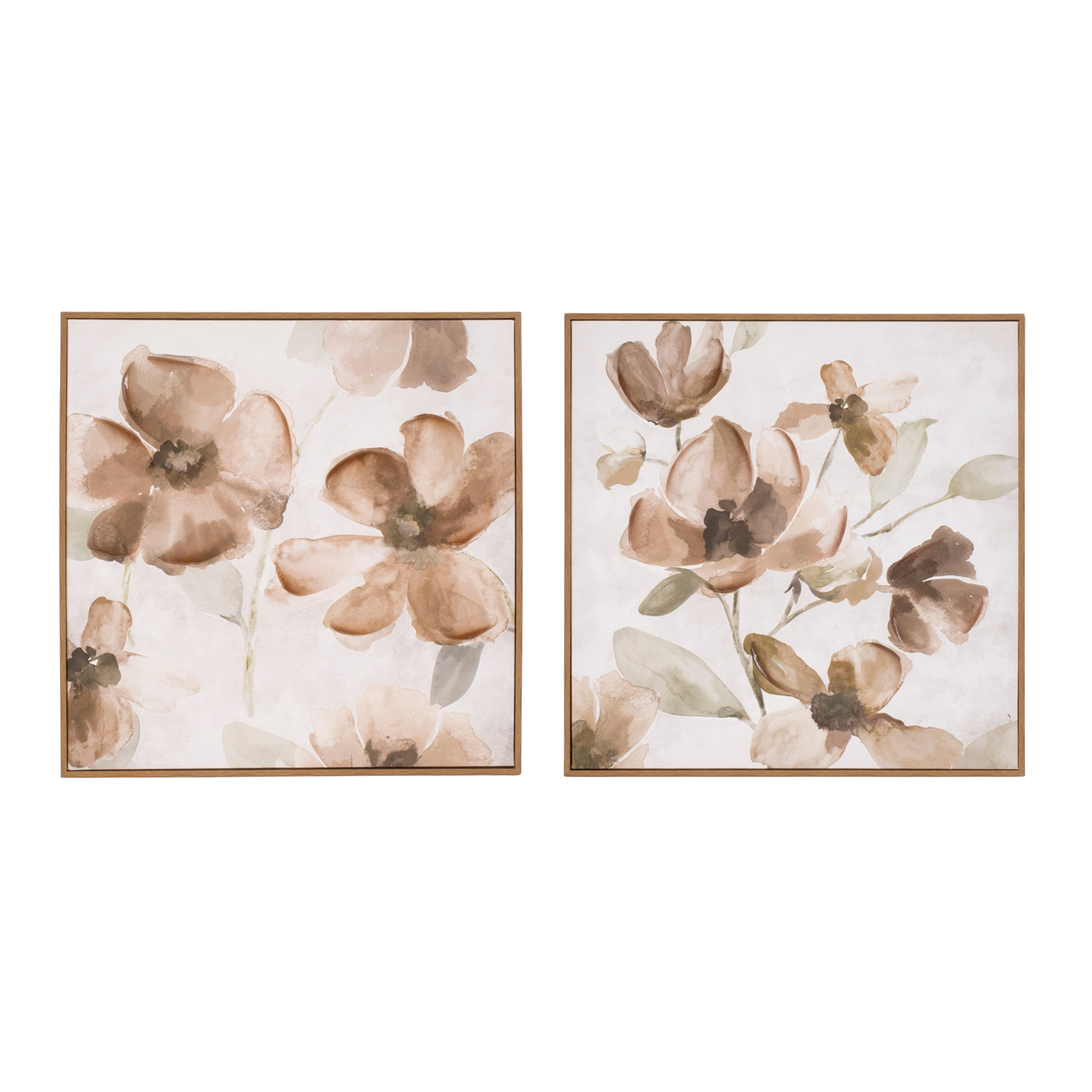 Floral Block (Set of 2) 16”SQ MDF/Plastic