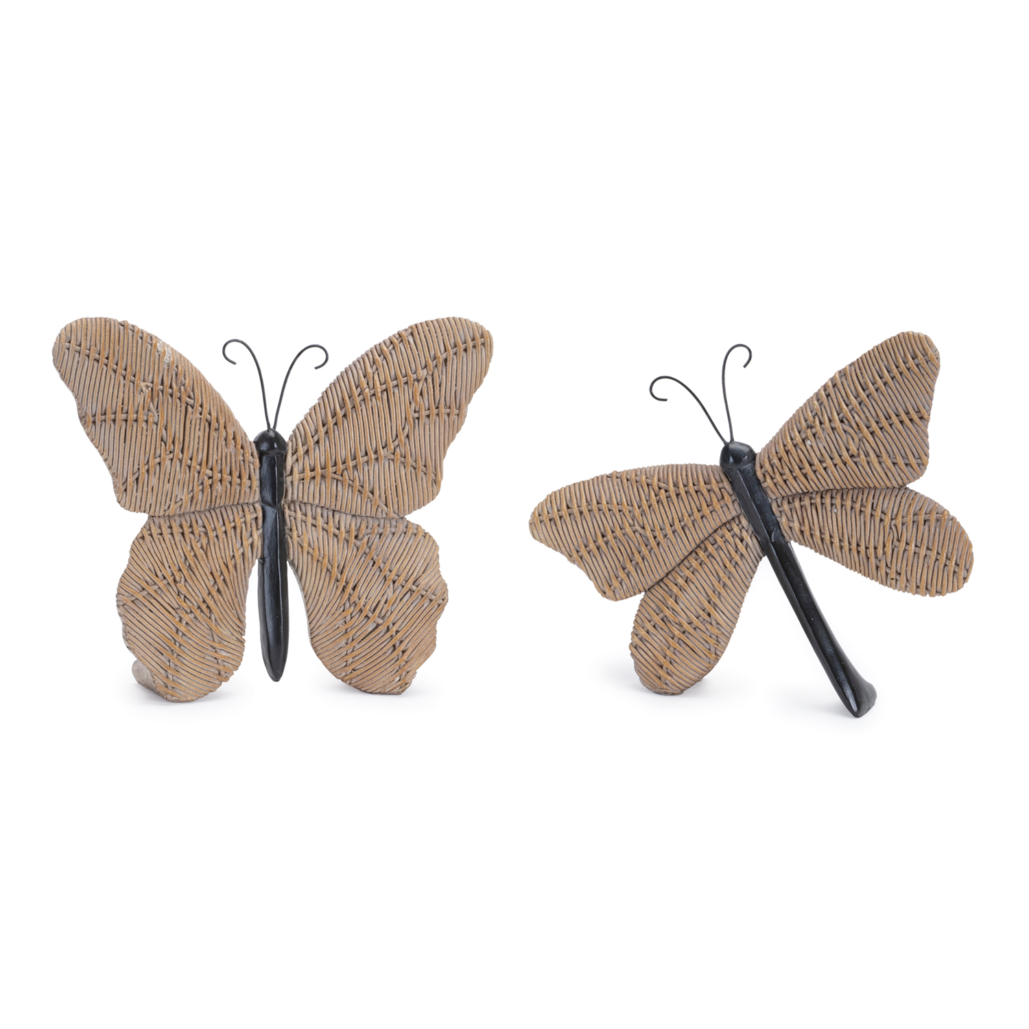 Butterfly and Dragonfly (Set of 4) 6”H Resin/Metal
