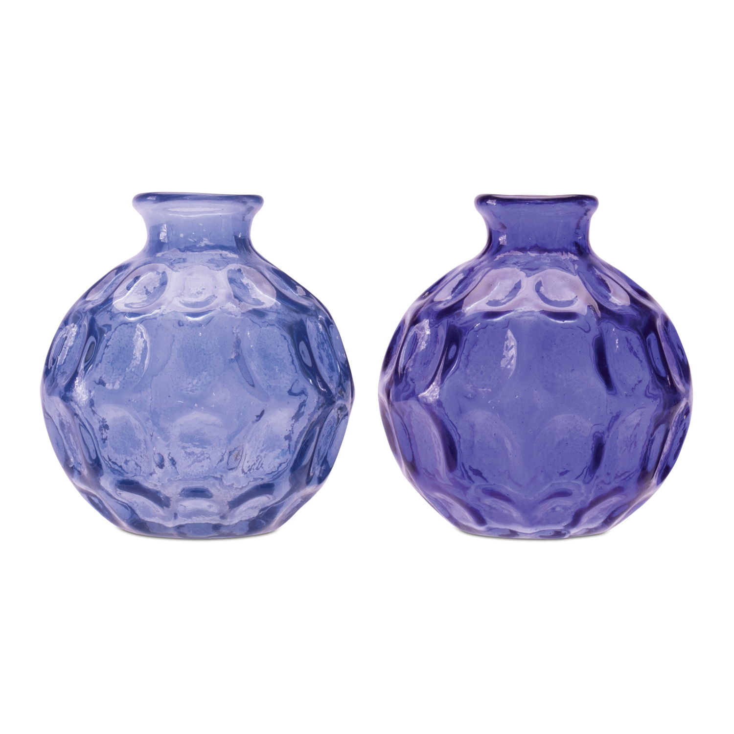 Bubble Vase (Set of 2) 4”H Glass