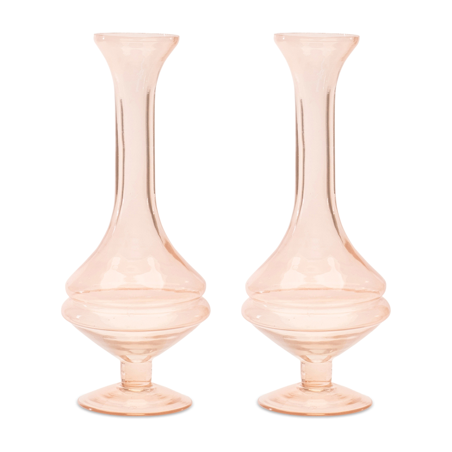 Bud Vase (Set of 2) 8.5”H Glass