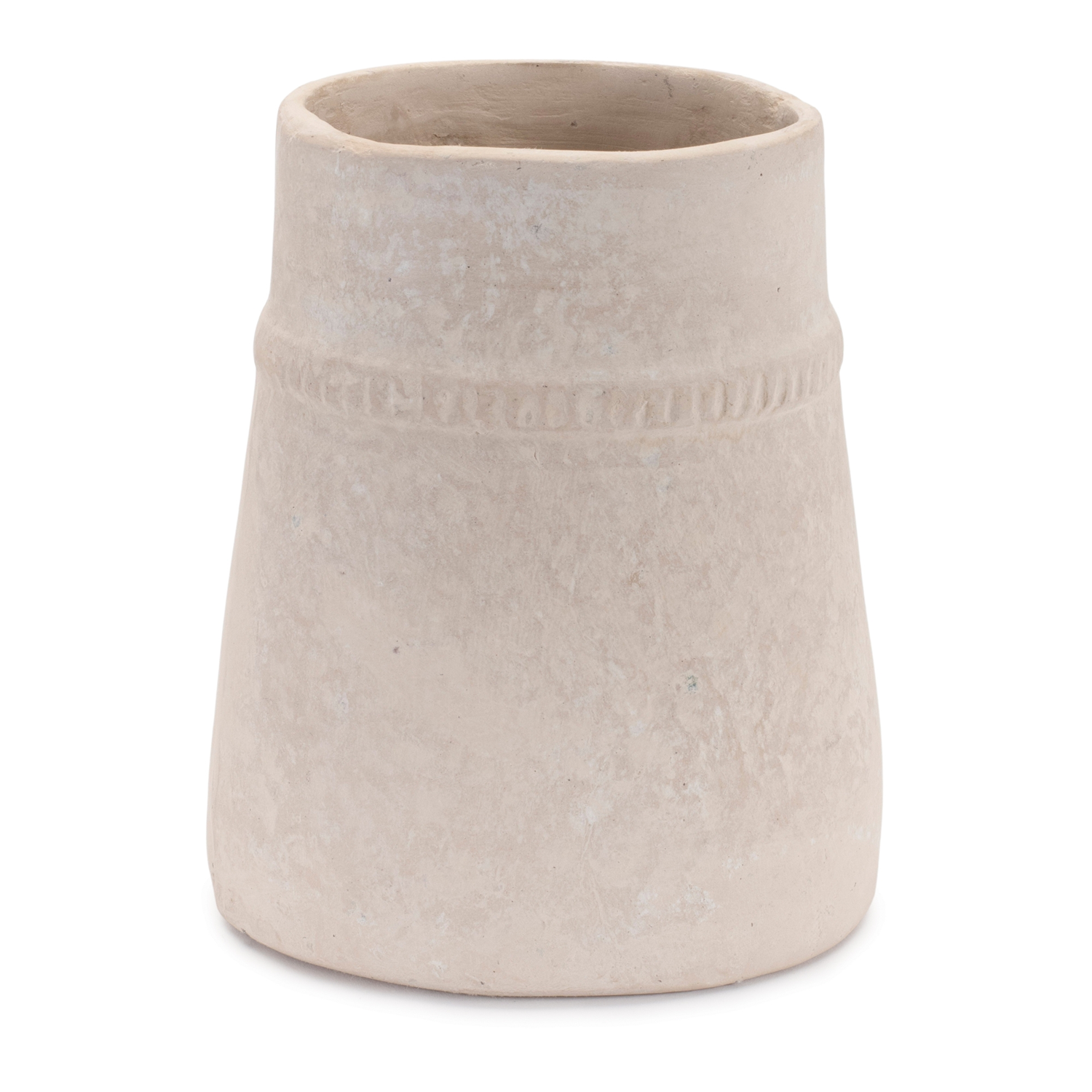Vase 5.5"D x 6.5"H Recycled Paper/Chalk Powder