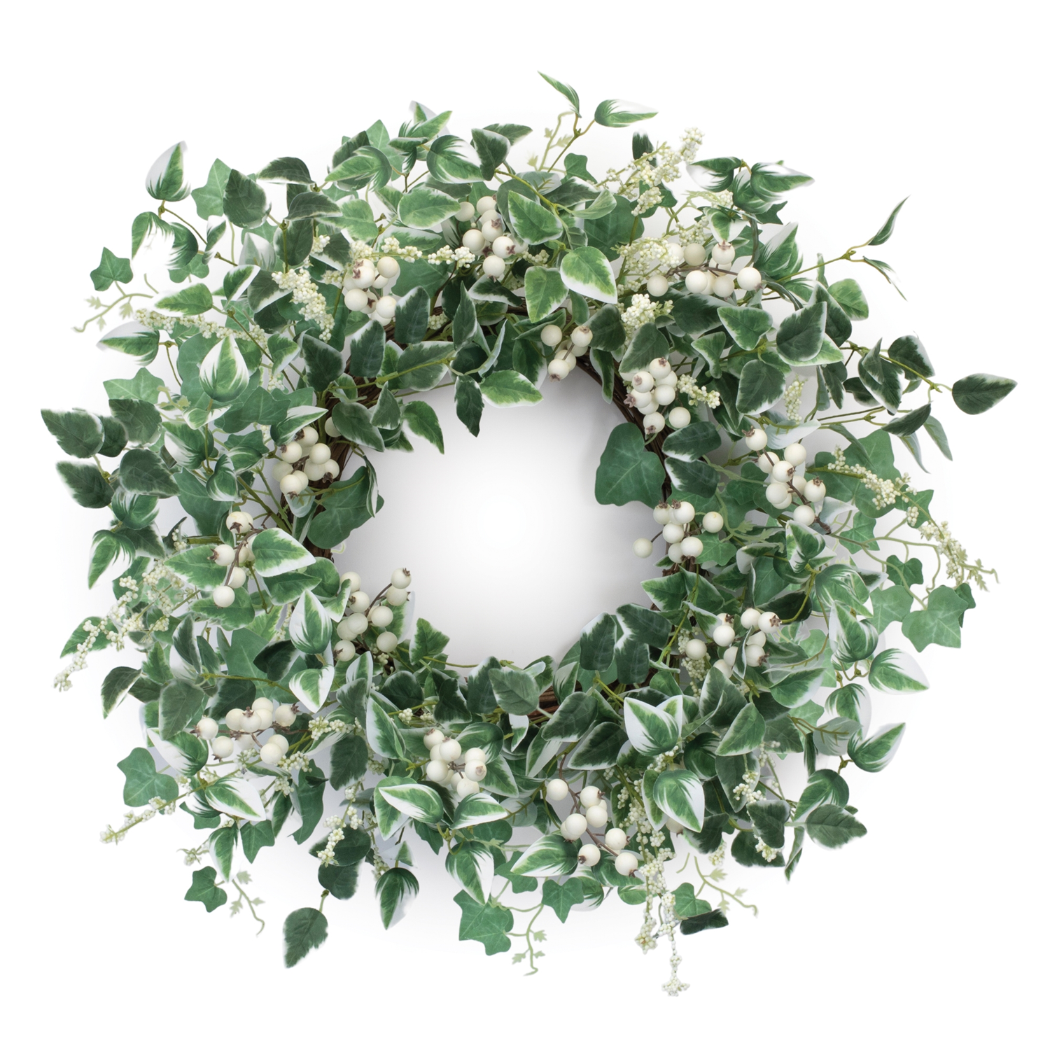 Mixed Foliage and Berry Wreath 23”D Polyester/Twig