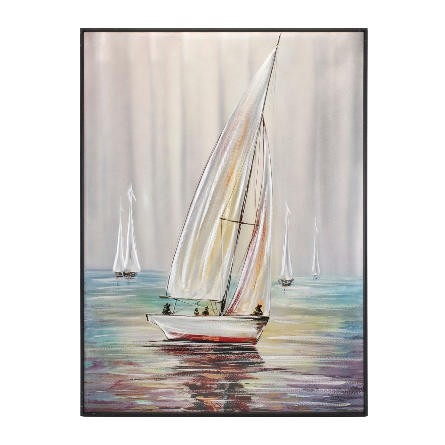 Sailboat Print 23.5"L x 30"H Aluminum
