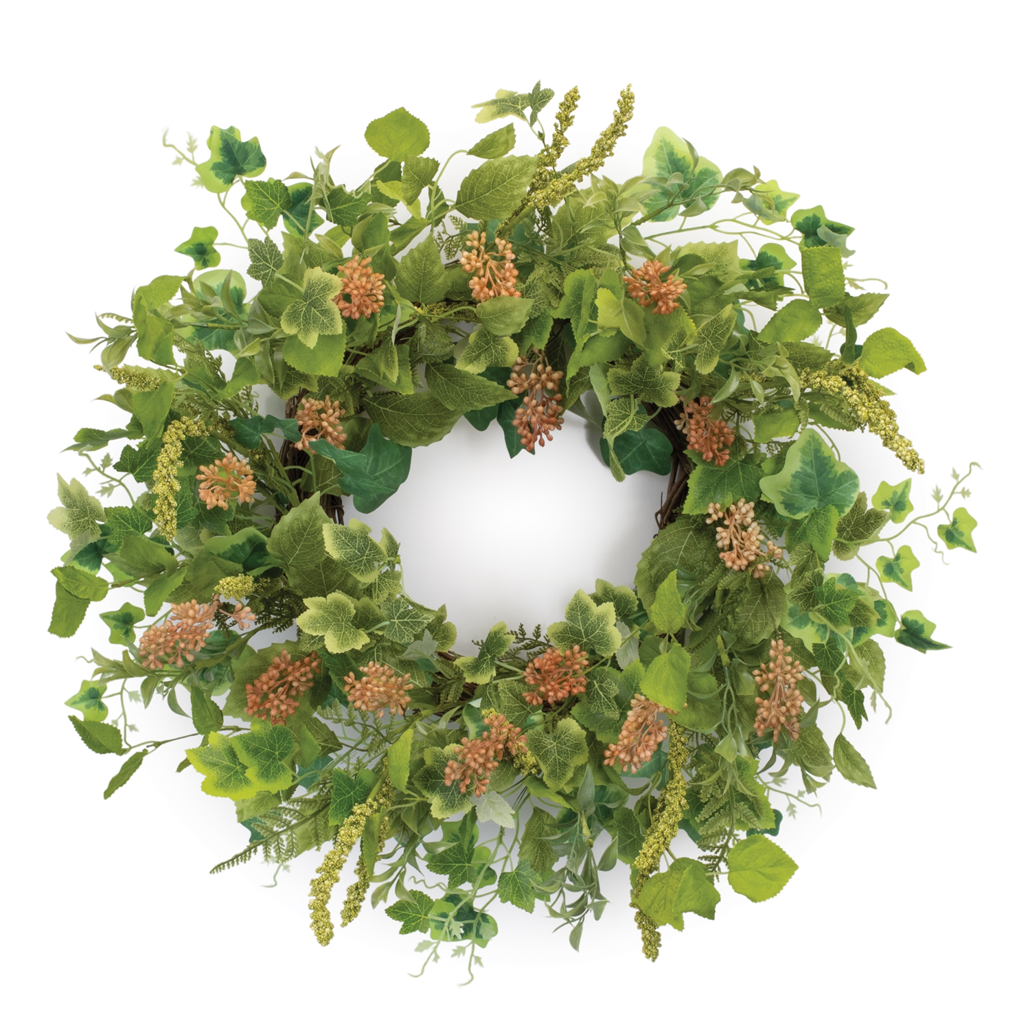 Foliage Wreath 24”D Polyester/Twig
