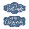 Christmas/Holidays Sign (Set of 2) 18"L x 9.5"H, 18"L x 10"H MDF/Paper