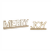 LED Joy and Merry (Set of 2) 13.5"L x 6.5"H, 24"L x 6.5"H MDF 2 AA Batteries Not Included/USB Cord I