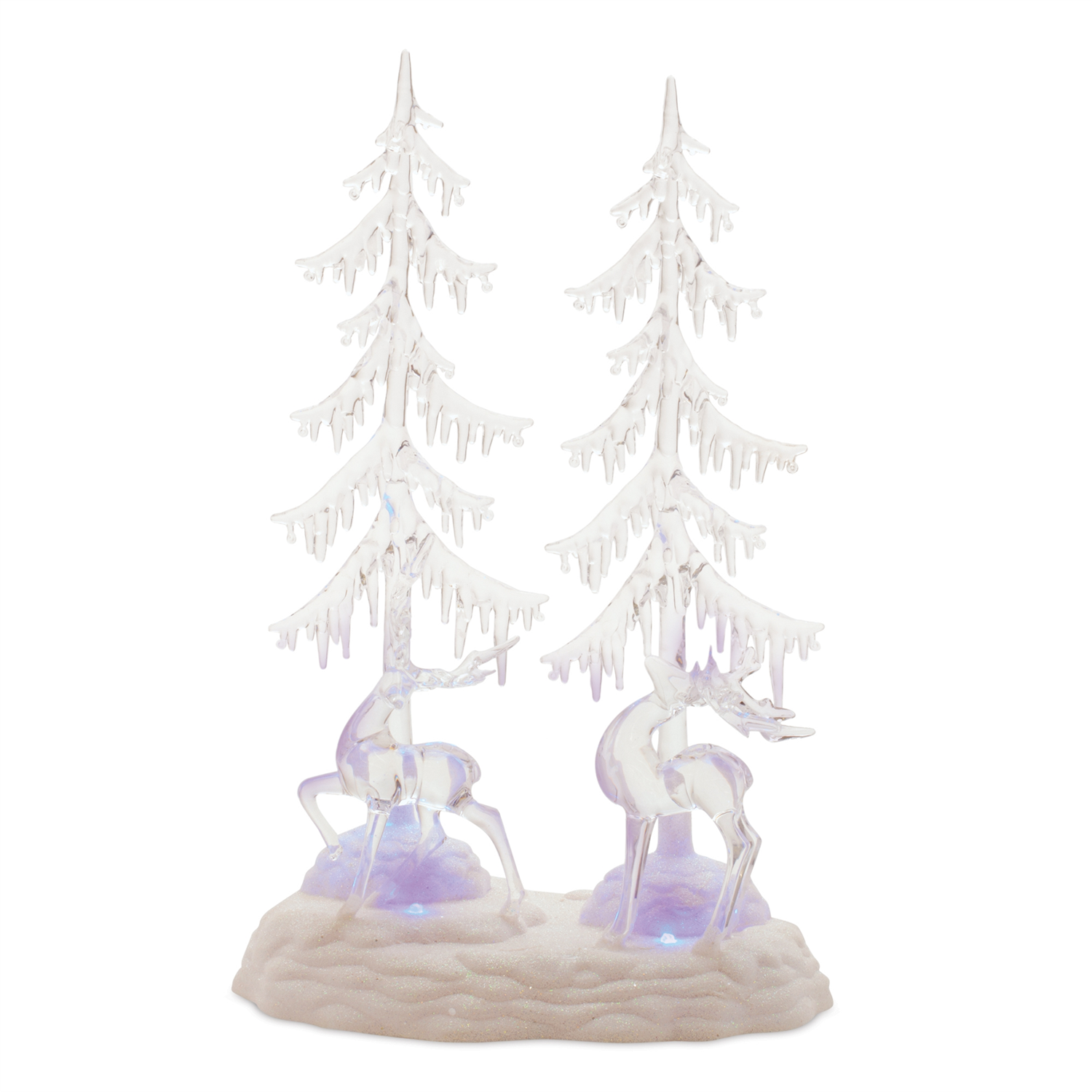 LED Tree and Deer 15”H Plastic 3 AA Batteries Not Included/USB Cord Included 6 Hr Timer