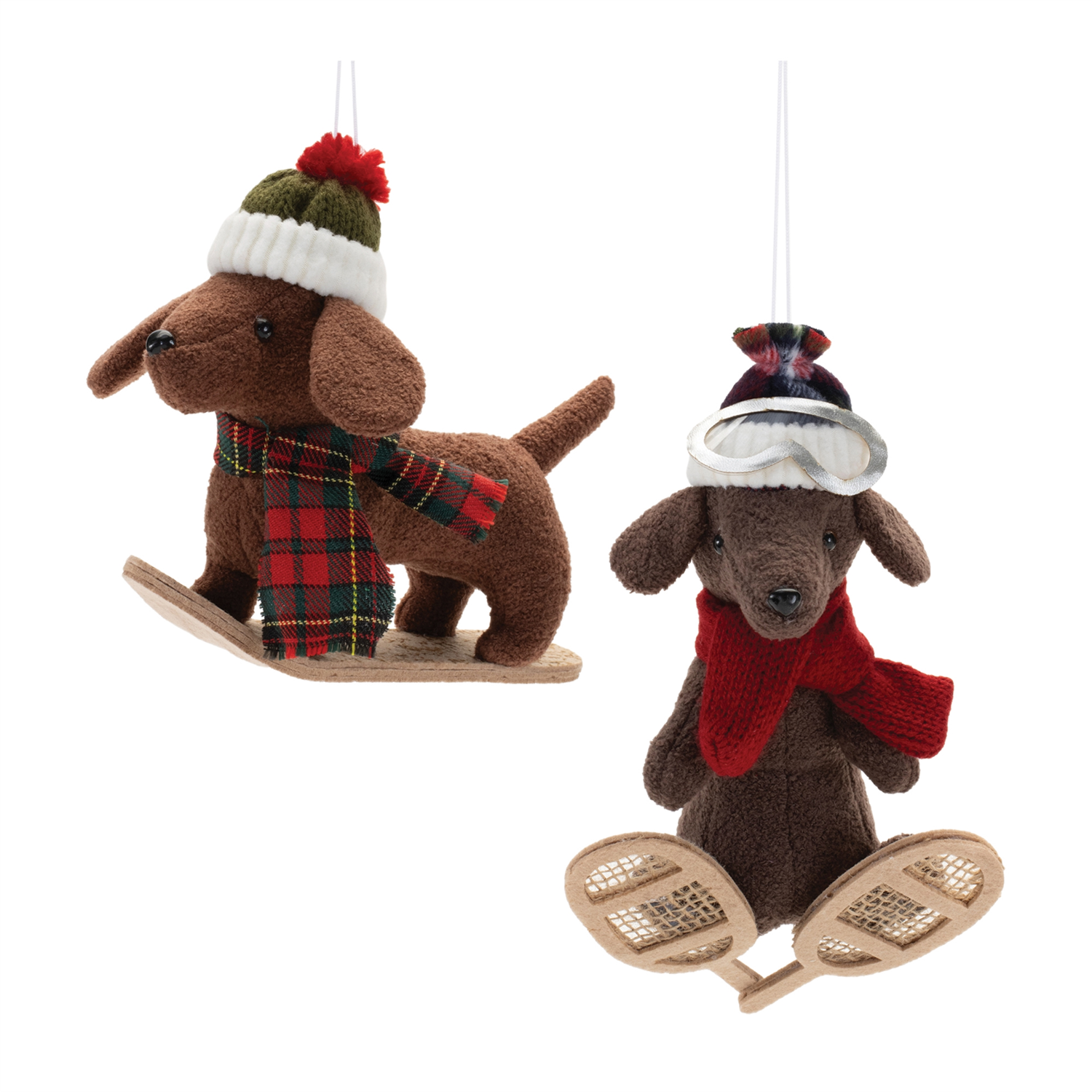 Winter Sport Dog Ornament (Set of 6) 6.5"H, 9"H Polyester