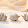 White Washed Etched Acorn (Set of 6)