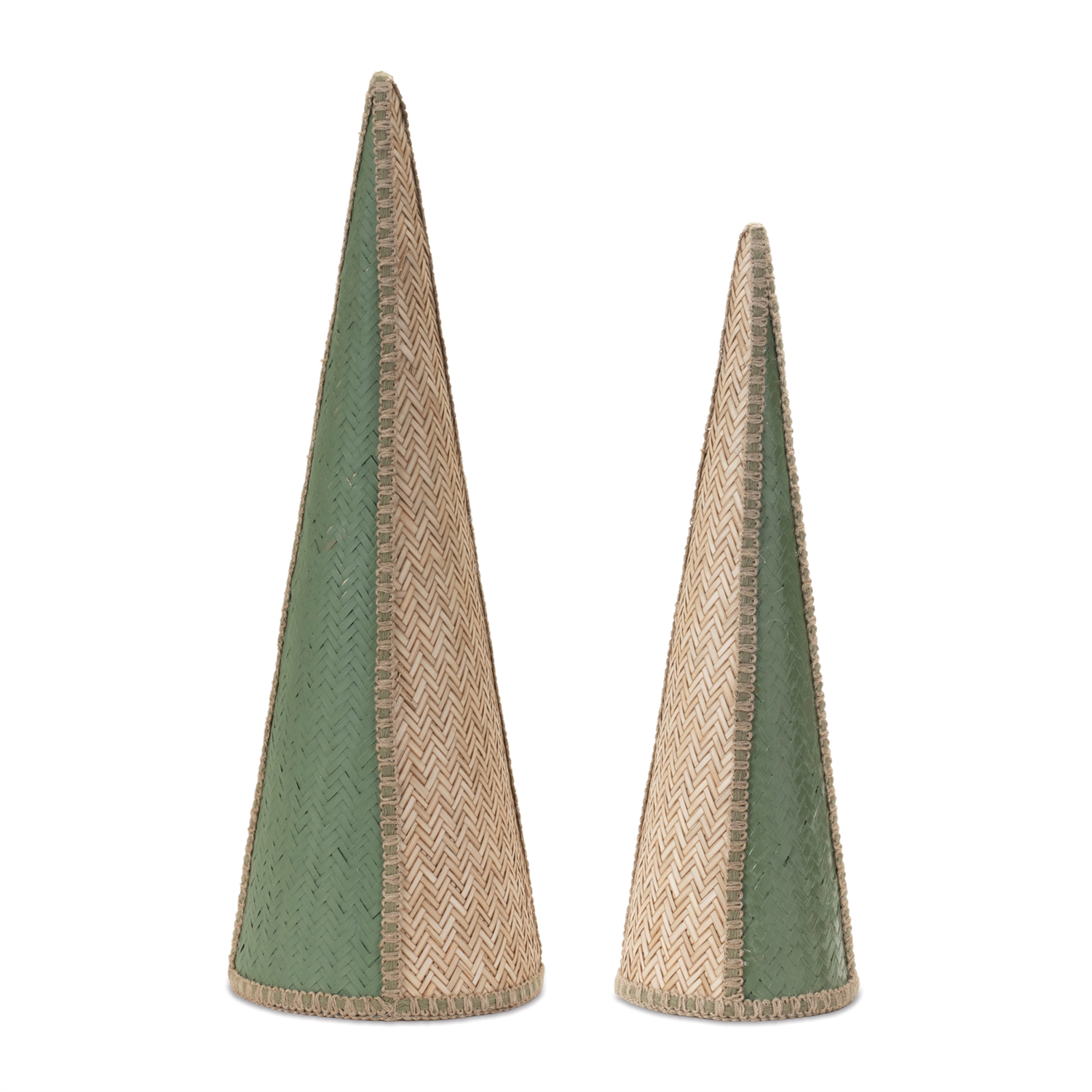 Tree Form (Set of 2) 18"H, 22"H Iron/Bamboo/Fabric