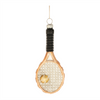 Tennis Racket Ornament (Set of 12) 6"H Glass