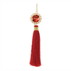 Tassel (Set of 6) 7.5”H Polyester/Glass Bead/Iron