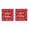 Happy Holidays/Merry Christmas Plaque (Set of 2) 16”SQ Sheet Iron