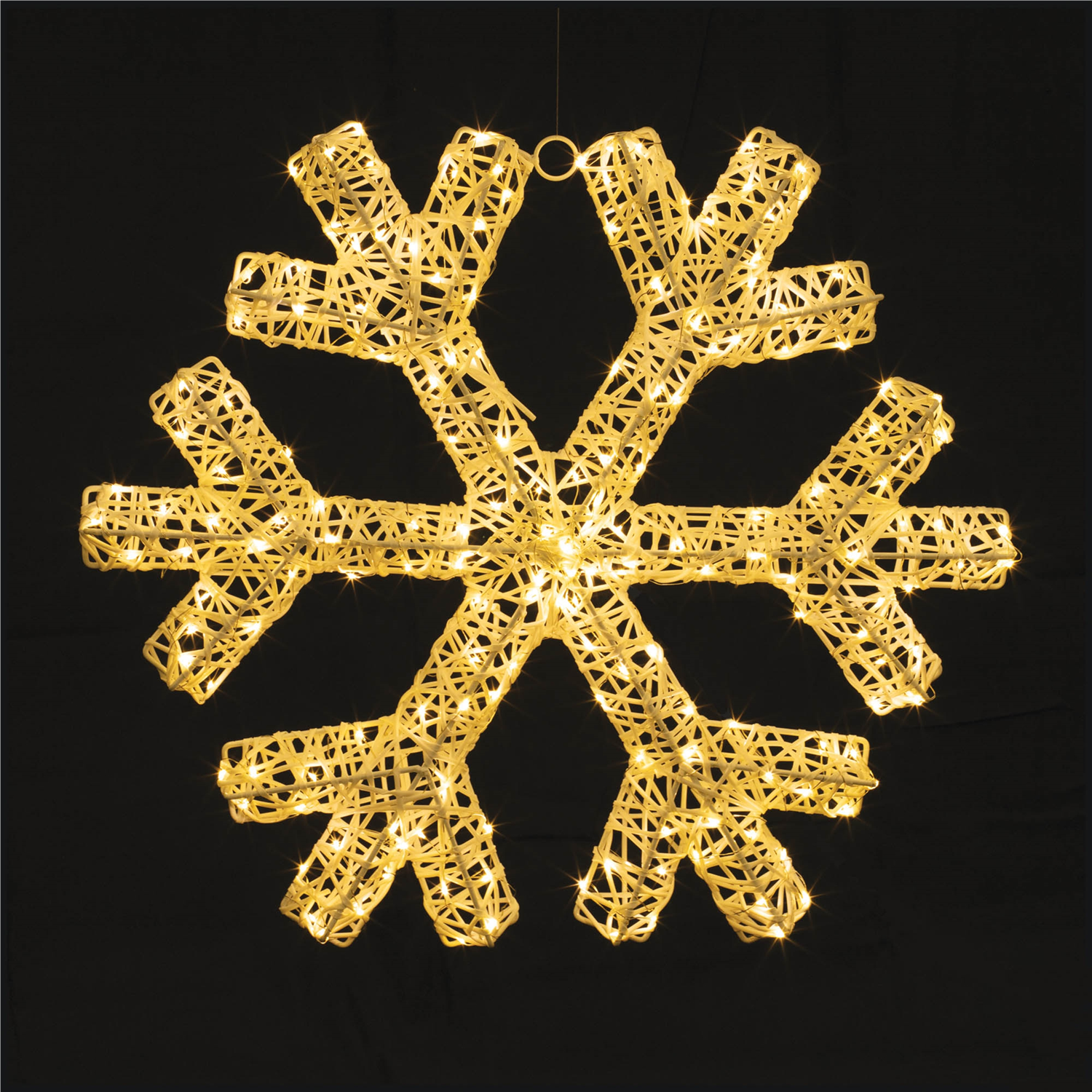 LED Snowflake 24”H Iron Wire UL Plug