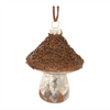 Mushroom Ornament (Set of 6) 4”H Glass