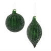 Ornament (Set of 6) 4"D, 6.5"H Glass