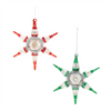 Reflector Snowflake Ornament (Set of 4) 8"H Glass