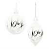 Ornament (Set of 6) 4"D, 5"H Glass