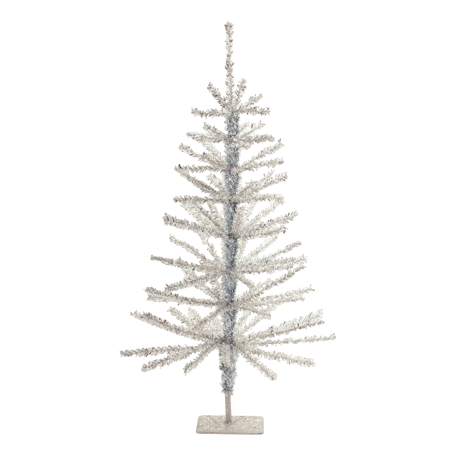Tinsel Tree (Set of 2) 24”H PE/Metal
