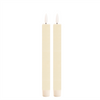 FIA Wick Taper Candle (Set of 2) CREAM 9.5”H Wax/Plastic 2 AAA Batteries Not Included