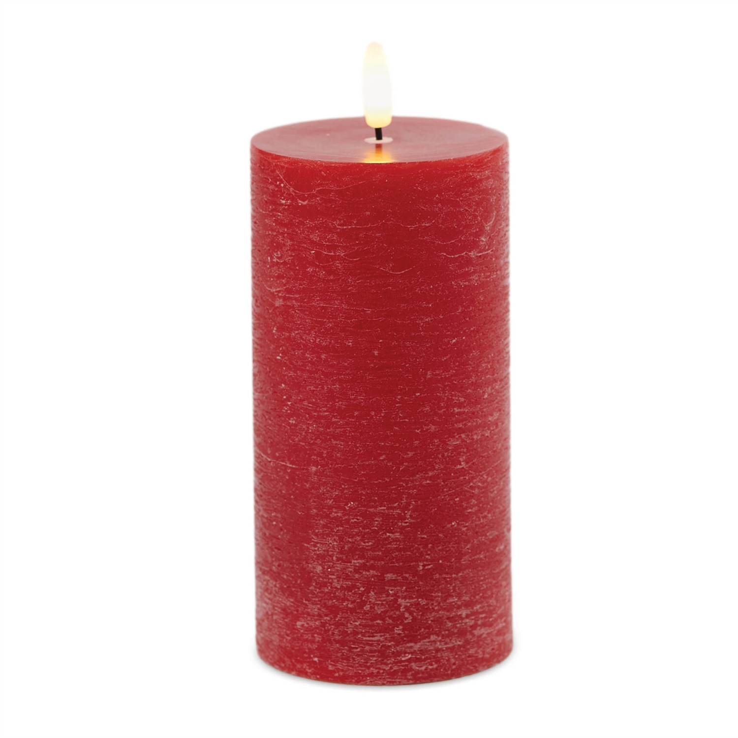 FIA Wick Candle RED (Set of 2) 3"D x 6"H Wax/Plastic 2 C Batteries Not Included