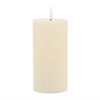 FIA Wick Candle CREAM (Set of 2) 3"D x 6"H Wax/Plastic 2 C Batteries Not Included