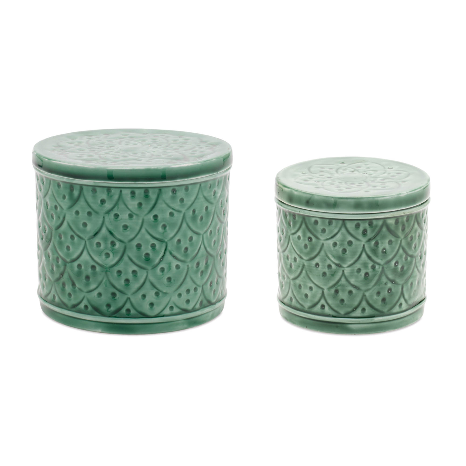 Container (Set of 2) 5"D x 4.5"H, 5.5"D x 5"H Iron