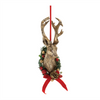 Deer Mount Ornament (Set of 6) 6”H Resin