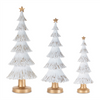 Carved Winter Christmas Tree (Set of 3)