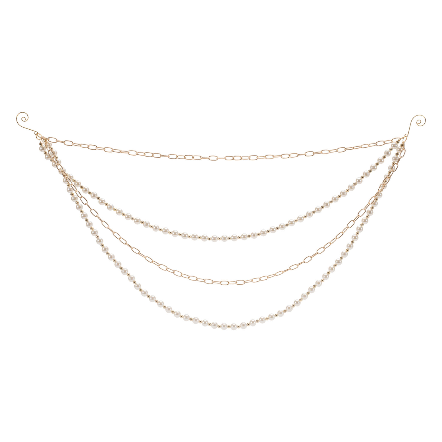Chain and Bead Garland (Set of 2) 27"L x 12"H Plastic