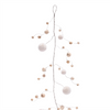 Bead and Puff Garland (Set of 2) 5'L Wood/Polyester